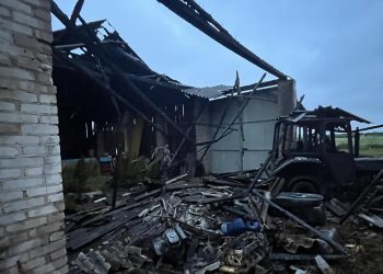 Pożar budynku gospodarczego w Masłomęczu
