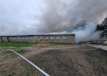 Pożar kurników w miejscowości Dywity