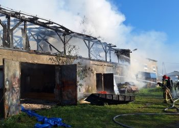 Pożar budynku gospodarczego w miejscowości Wola Kamieńska