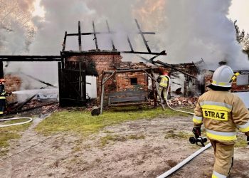 Pożar budynku w miejscowości Nowa Rola