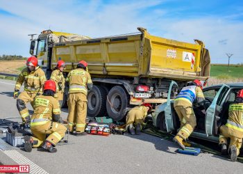 Strażacy ćwiczyli na S11 w Szczecinku