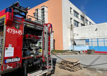 Pożar centrum Lęborka. Doszło do wybuchu butli gazowej