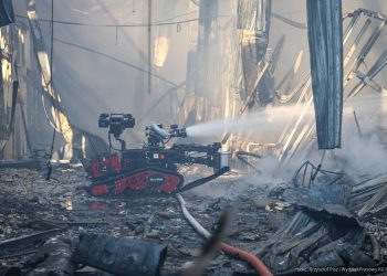 Pożar w Warszawie. Robot COLOSSUS w akcji