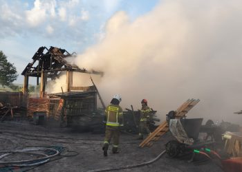 Pożar budynku gospodarczego w Niedzieliskach