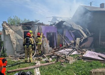 Wybuch gazu pod Kutnem. Wezwano śmigłowiec LPR