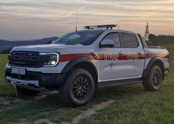 Raptor zaparkował w remizie OSP Istebna Centrum