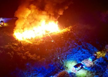 Pożar składowiska odpadów w Szymiszowie