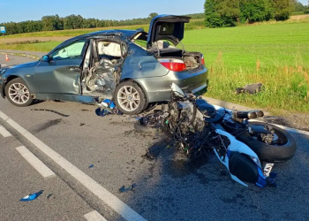 Wypadek na DW449. Zginął młody policjant