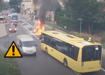Pożar samochodu. Nikt się nie zatrzymał [FILM]
