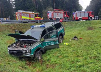Wypadek pod Białymstokiem. Ranny strażnik graniczny
