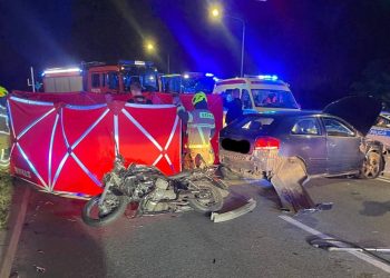 Wypadek w Nowym Dworze Mazowieckim. Motocyklista nie miał szans