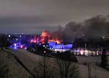 Wypadek lotniczy w Wilnie: Samolot rozbił się w pobliżu zabudowań