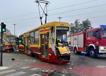 Zderzenie tramwaju z ciężarówką. Wypadek w Łodzi
