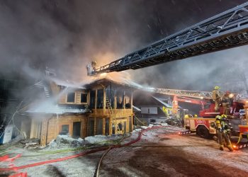 Nocny pożar pensjonatu w Bukowinie Tatrzańskiej