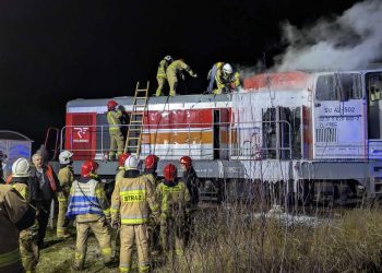 Pod Białymstokiem paliła się lokomotywa
