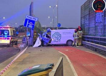 Wypadek na ulicy Marsa w Warszawie. Reanimowali kierowcę