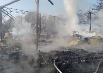 Pożar zakładu stolarskiego w Wodzisławiu