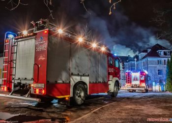 Pożar dawnego akademika w Zgierzu