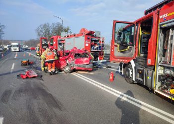 Wypadek na DK88 w Gliwicach