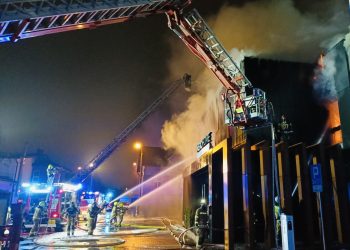 Duży pożar w Łomży. Paliła się restauracja i hotel
