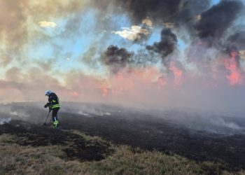 Pożar otuliny Biebrzańskiego Parku Narodowego
