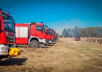 Strażackie ćwiczenia na poligonie w Wędrzynie