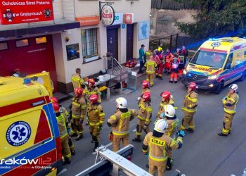 Wybuch w remizie OSP w Grębynicach pod Krakowem