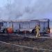 Pożar autobusu w podkieleckich Ciekotach