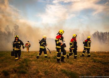 Pożar w BPN. Policja przesłuchiwała strażaków