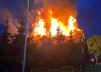 Pożar restauracji w Wilkowie. W akcji 18 zastępów