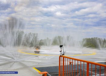 Lądowisko dla LPR z systemem gaszenia. W Sosnowcu
