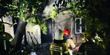 Tragiczny pożar budynku pod Wizną
