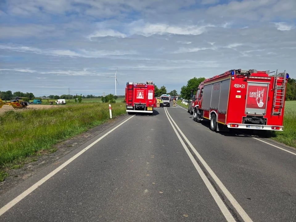 Śmiertelny wypadek na DK-36. Ranne dziecko