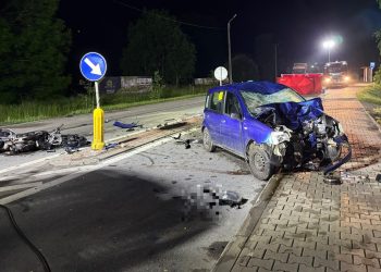 Tragiczny wypadek w Boguchwale. Nie żyje motocyklista