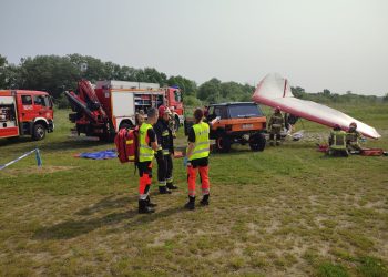 Służby ćwiczyły na lotnisku Szczecin Dąbie