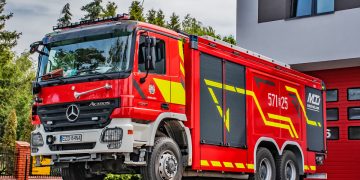 Gaśniczy Actros z JRG Zduńska Wola przeszedł renowację