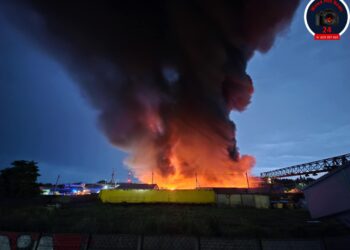 Mińsk Mazowiecki. Z pożarem walczy prawie 50 zastępów