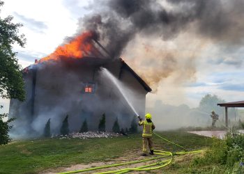 Wyszowate. Pożar budynku gospodarczego