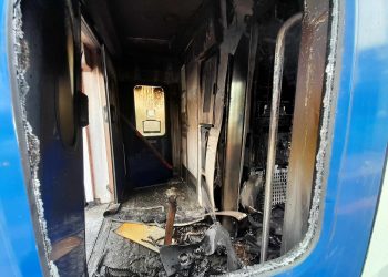 Pożar wagonu na stacji kolejowej w Rawiczu