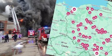 Hale produkcyjno-magazynowe w ogniu. Zobacz mapę!