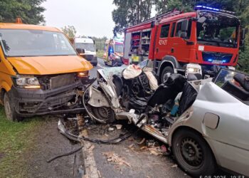Poważny wypadek na DK25 w powiecie człuchowskim