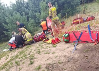 Rozpalanie ogniska zakończone wybuchem. Wezwano śmigłowce LPR