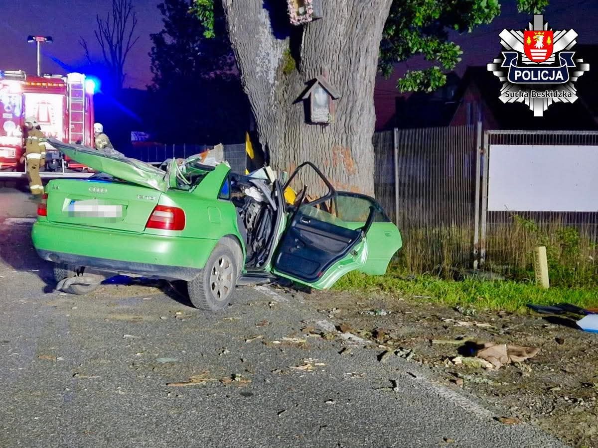 Wypadek w Naprawie. Ciężki stan 20-latka