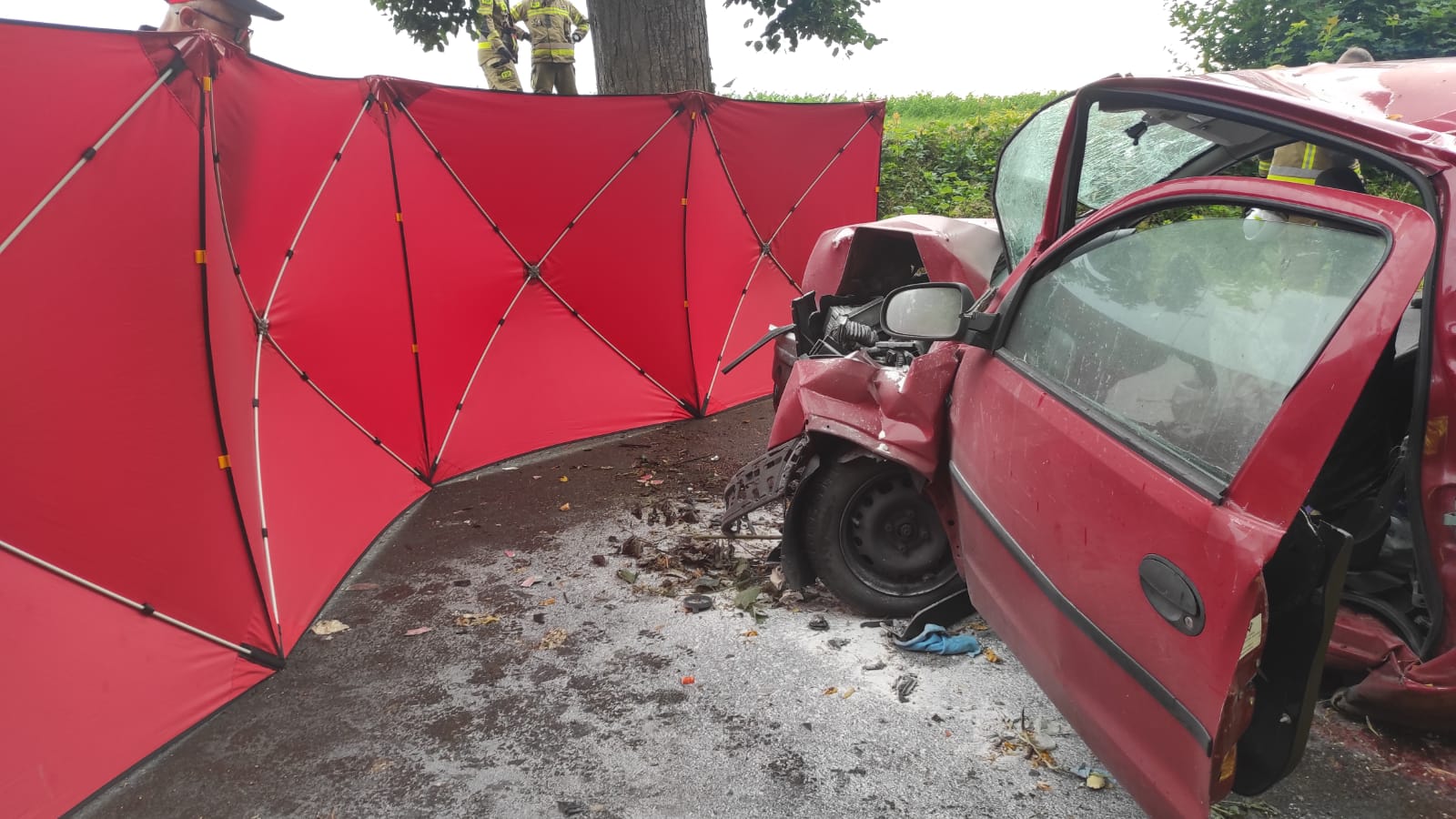 Rodzinna tragedia na drodze powiatowej. Nie żyje matka i jej syn