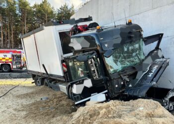 Wypadek na budowie trasy S10 w Stryszku