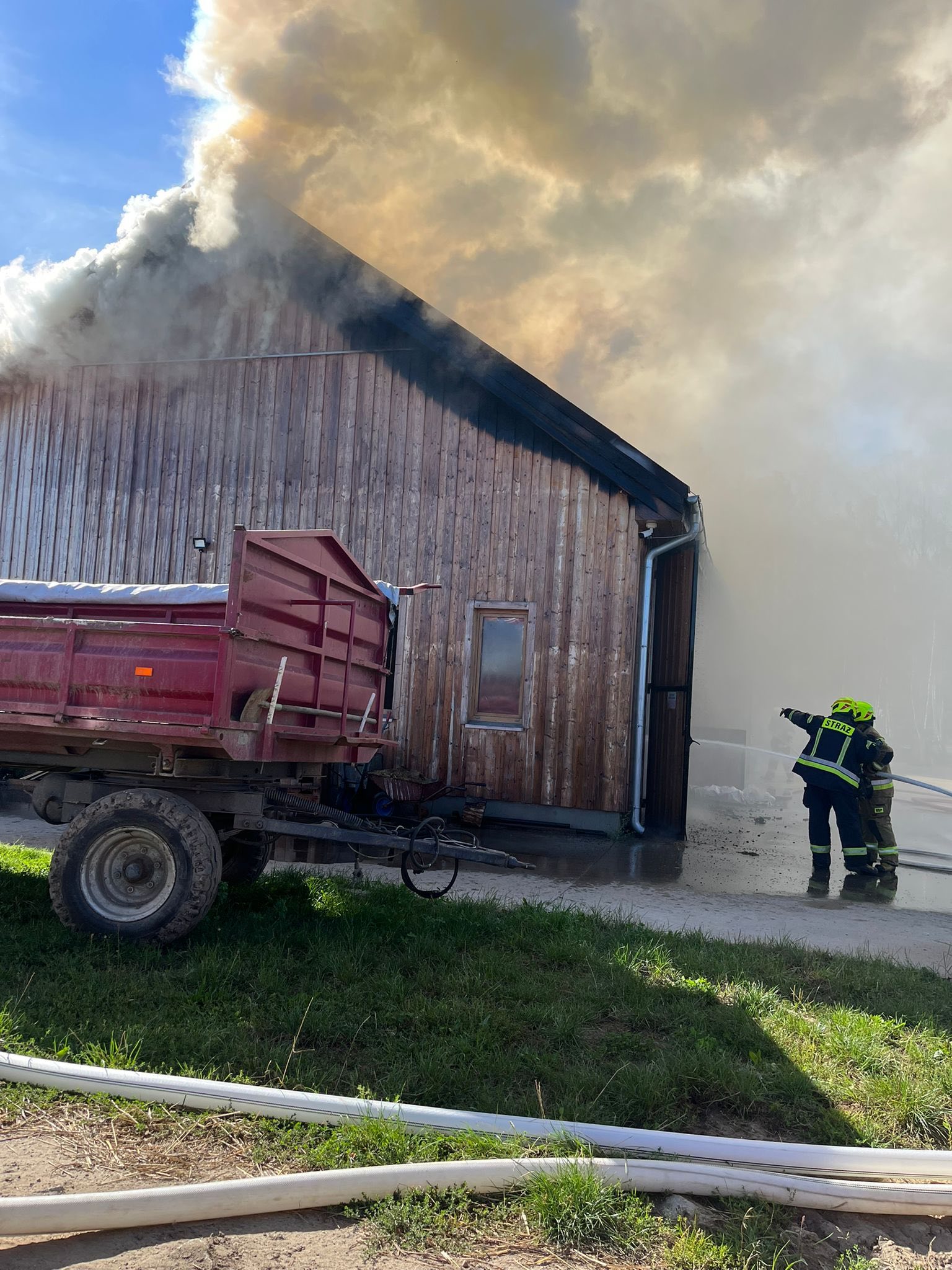 Pożar w ośrodku turystycznym w miejscowości Białęgi.