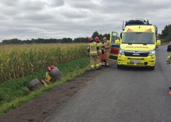 Tragedia na drodze. Walec przygniótł mężczyznę