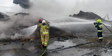 Pożar na terminalu PKP Cargo w Małaszewiczach