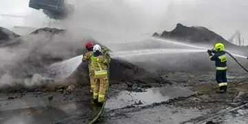 Pożar na terminalu PKP Cargo w Małaszewiczach