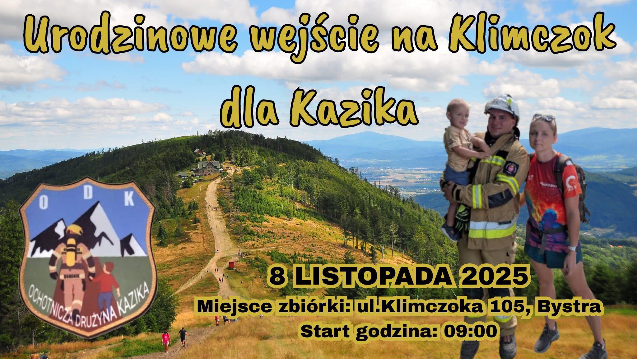 Strażacy wejdą na Klimczok dla Kazika!